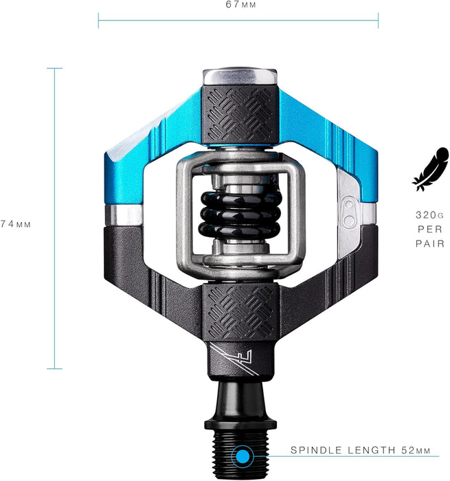 Crankbrothers Candy Clip-In MTB Bike Pedal - Gravel/XC/Trail Lightweight Bicycle Pedal, 4 Sided Entry, Customizable Float, Premium Bearings