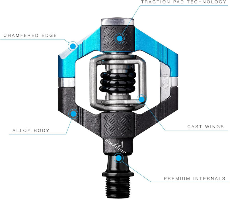 Crankbrothers Candy Clip-In MTB Bike Pedal - Gravel/XC/Trail Lightweight Bicycle Pedal, 4 Sided Entry, Customizable Float, Premium Bearings