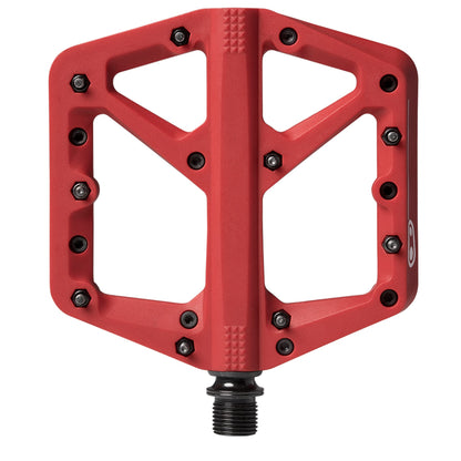 Crankbrothers Stamp Flat BMX/MTB Bike Pedal - Platform Bicycle Pedal, Minimal Profile, Adjustable Grip Stamp 1 Red L