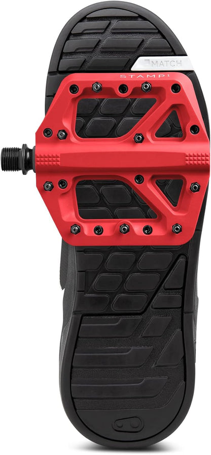 Crankbrothers Stamp Flat BMX/MTB Bike Pedal - Platform Bicycle Pedal, Minimal Profile, Adjustable Grip Stamp 1 Red L