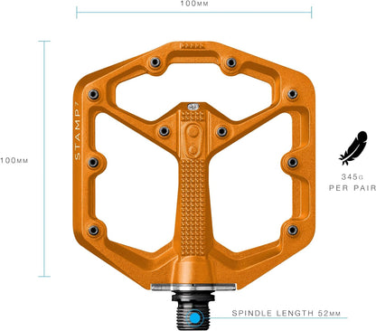 Crankbrothers Stamp Flat BMX/MTB Bike Pedal - Platform Bicycle Pedal, Minimal Profile, Adjustable Grip