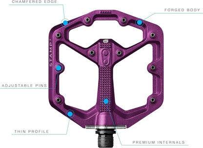 Crankbrothers Stamp Flat BMX/MTB Bike Pedal - Platform Bicycle Pedal, Minimal Profile, Adjustable Grip