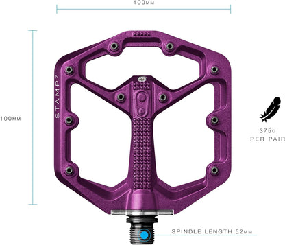 Crankbrothers Stamp Flat BMX/MTB Bike Pedal - Platform Bicycle Pedal, Minimal Profile, Adjustable Grip