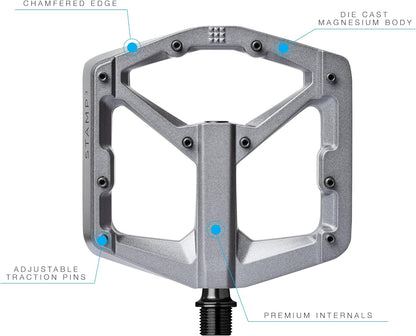 Crankbrothers Stamp Flat BMX/MTB Bike Pedal - Platform Bicycle Pedal, Minimal Profile, Adjustable Grip
