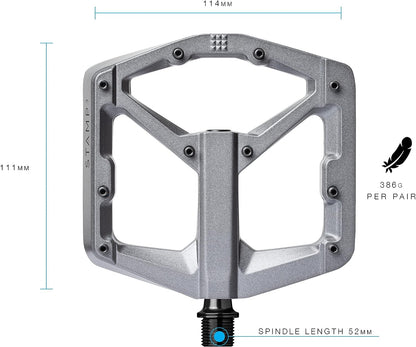 Crankbrothers Stamp Flat BMX/MTB Bike Pedal - Platform Bicycle Pedal, Minimal Profile, Adjustable Grip