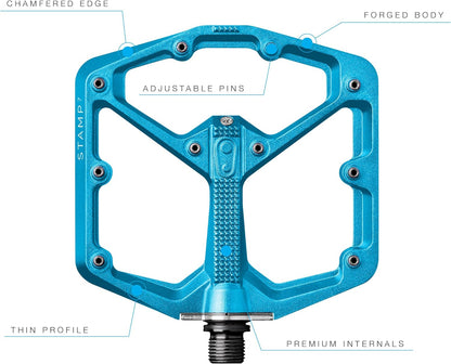 Crankbrothers Stamp Flat BMX/MTB Bike Pedal - Platform Bicycle Pedal, Minimal Profile, Adjustable Grip