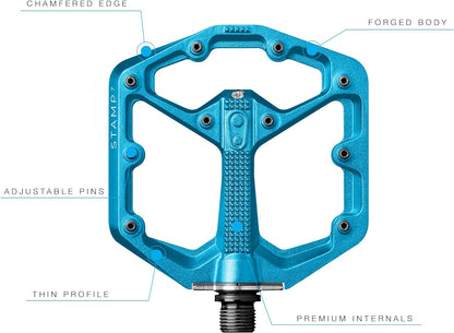 Crankbrothers Stamp Flat BMX/MTB Bike Pedal - Platform Bicycle Pedal, Minimal Profile, Adjustable Grip
