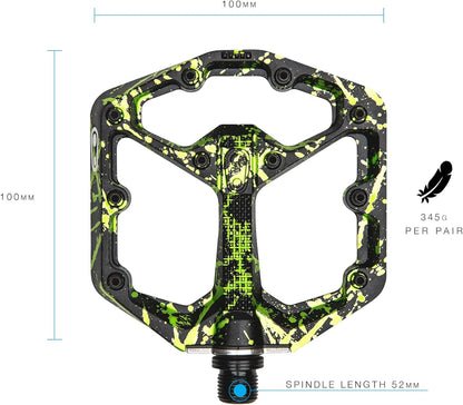 Crankbrothers Stamp 7 Mountainbike-Pedale – Splatter-Kollektion – MTB Enduro DH BMX konkave Plattform – flaches Paar Fahrrad-Mountainbike-Pedale (verstellbare Stifte im Lieferumfang enthalten