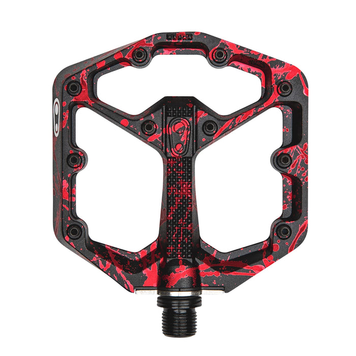 Crankbrothers Stamp 7 Pédales de VTT – Collection Splatter – MTB Enduro DH BMX plateforme concave – Paire plate de pédales de vélo de montagne (broches réglables incluses