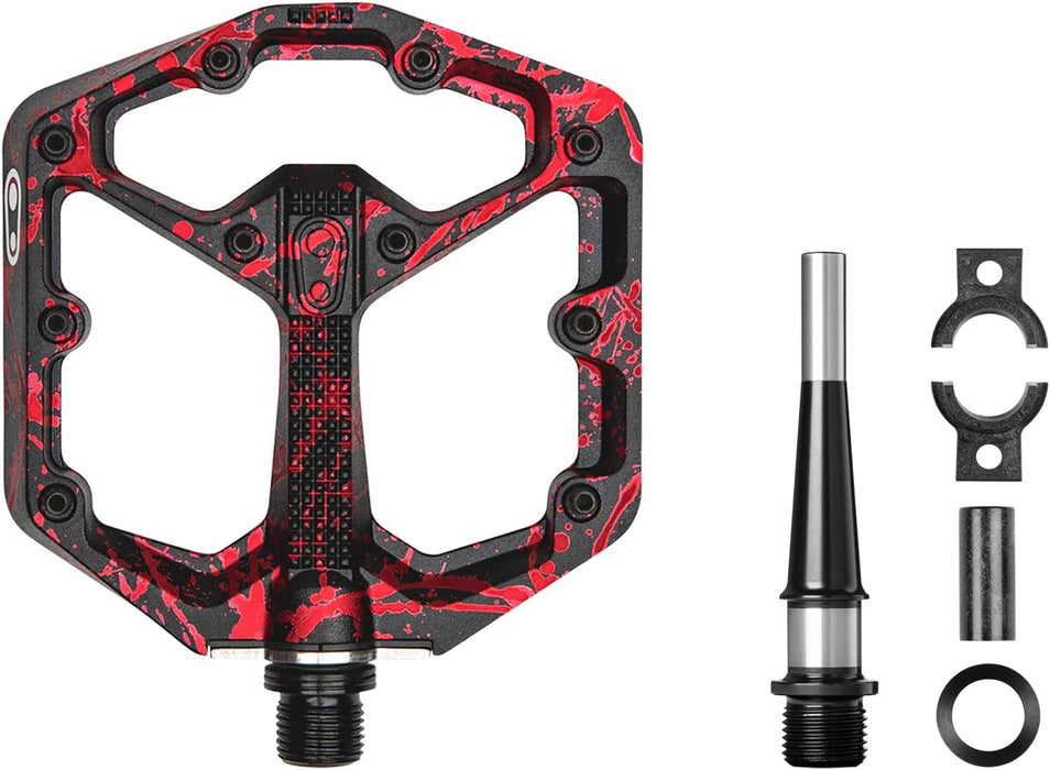 Crankbrothers Stamp 7 Pédales de VTT – Collection Splatter – MTB Enduro DH BMX plateforme concave – Paire plate de pédales de vélo de montagne (broches réglables incluses