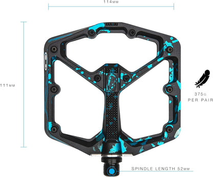 Crankbrothers Stamp 7 Platform Limited Edition Bicycle Pedals Large Size 43-49 Black / Blue