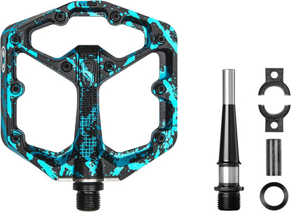 Crankbrothers Stamp 7 Mountain Bike Pedals, Size Small, Black/Blue