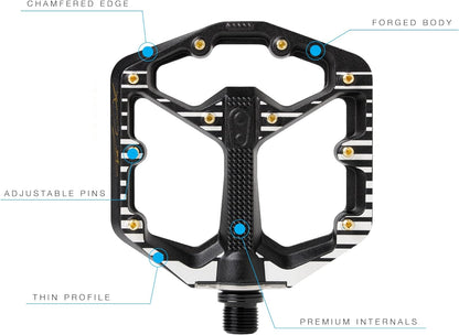 Crankbrothers Stamp Flat BMX/MTB Bike Pedal - Platform Bicycle Pedal, Minimal Profile, Adjustable Grip