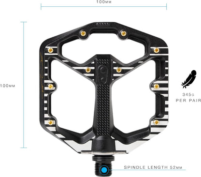 Crankbrothers Stamp Flat BMX/MTB Bike Pedal - Platform Bicycle Pedal, Minimal Profile, Adjustable Grip
