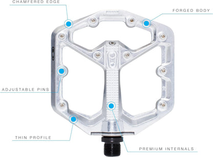Crankbrothers Stamp Flat MTB Pedales Pedales de Bicicleta de tamaño específico, Ligeros, versátiles y duraderos