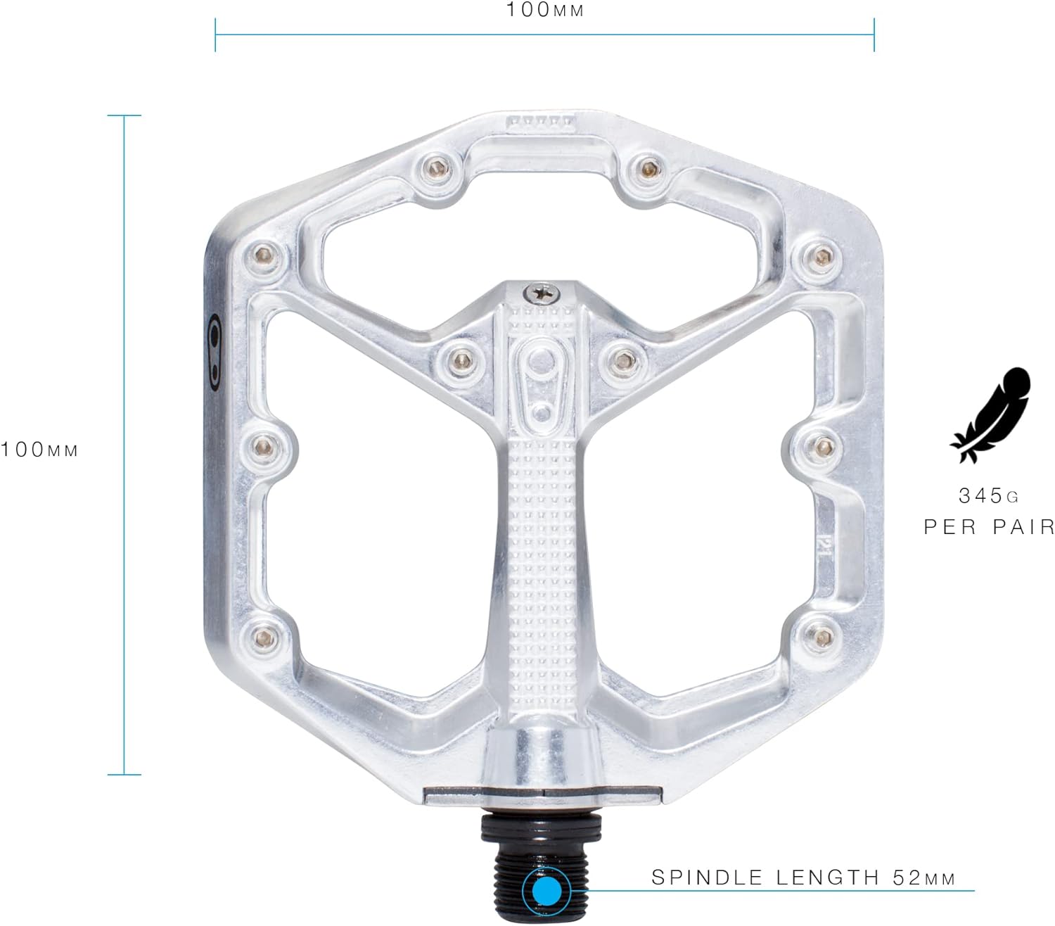 Crankbrothers Stamp Flat MTB Pedales Pedales de Bicicleta de tamaño específico, Ligeros, versátiles y duraderos
