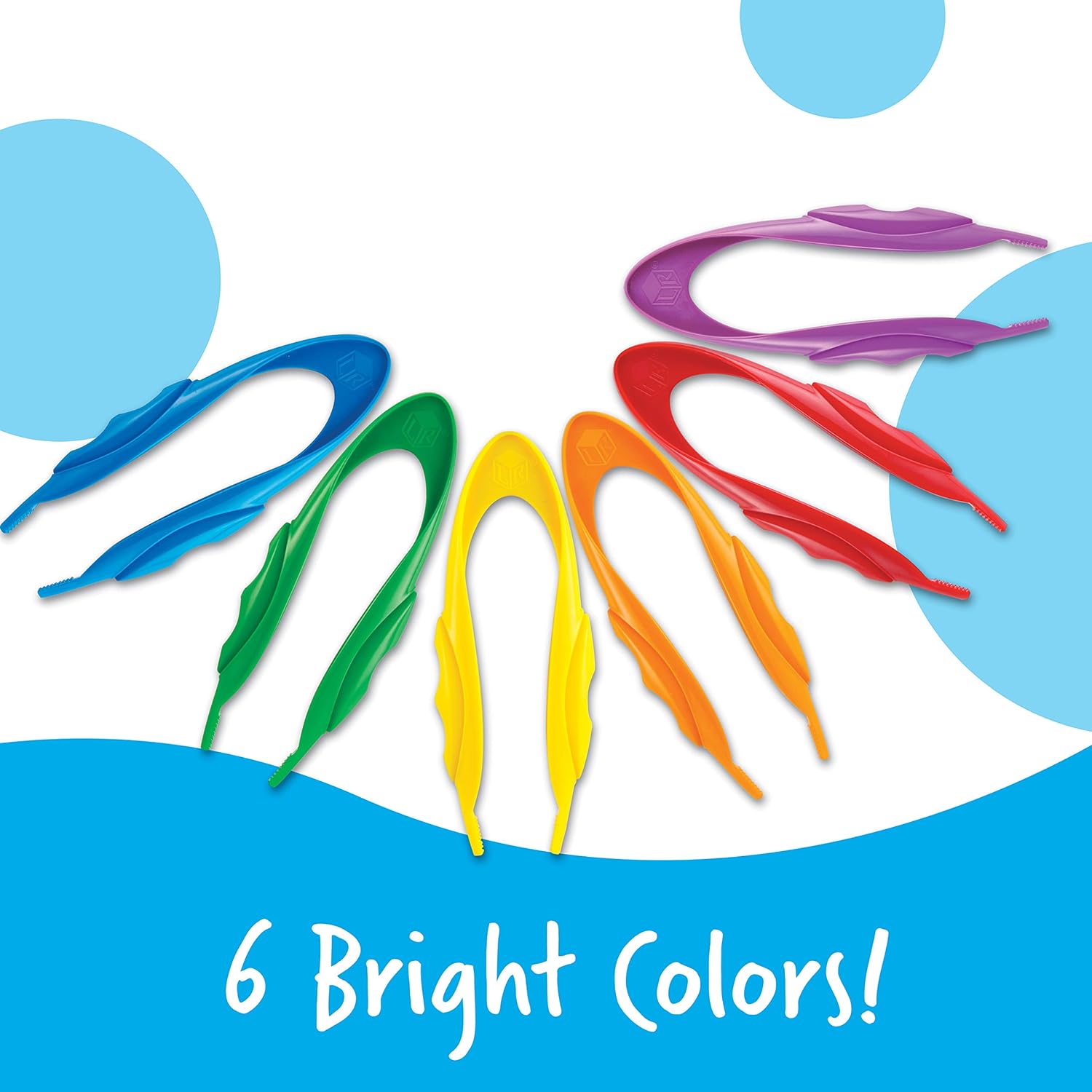 Learning Resources Pinzas jumbo, niños, material montessori, motricidad fina, 3 años