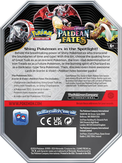 Pokemon - Tcg Scarlet & Violet - Paldean Fates Ex Tin