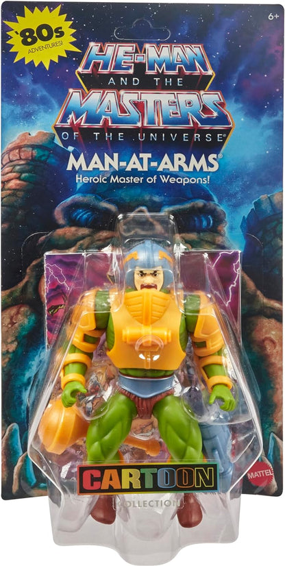 Masters of the Universe Origins Toy, Cartoon Collection Man-At-Arms Duncan Action Figure, 5.5-inch Hero with Removable Armor & Accessories, HYD25