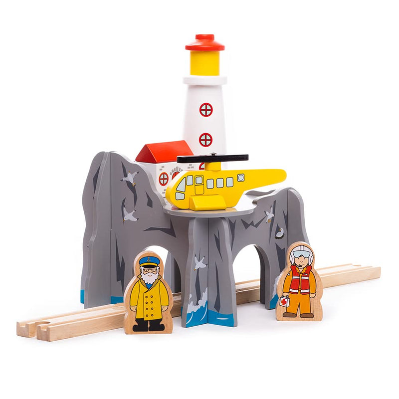 Bigjigs Rail, Lighthouse 4-Way Tunnel, Wooden Toys, Bigjigs Train Accessories, Train Tunnel, Wooden Train Set, Wooden Railway, Wooden Train Track Accessories, Tunnel For Kids