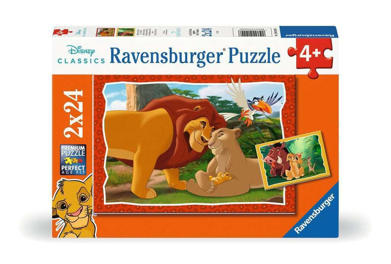 Ravensburger 12001029 Disney Lion King Toys-2x 24 Piece Jigsaw Puzzles for Kids Age 4 Years Up, Multicolour, One Size