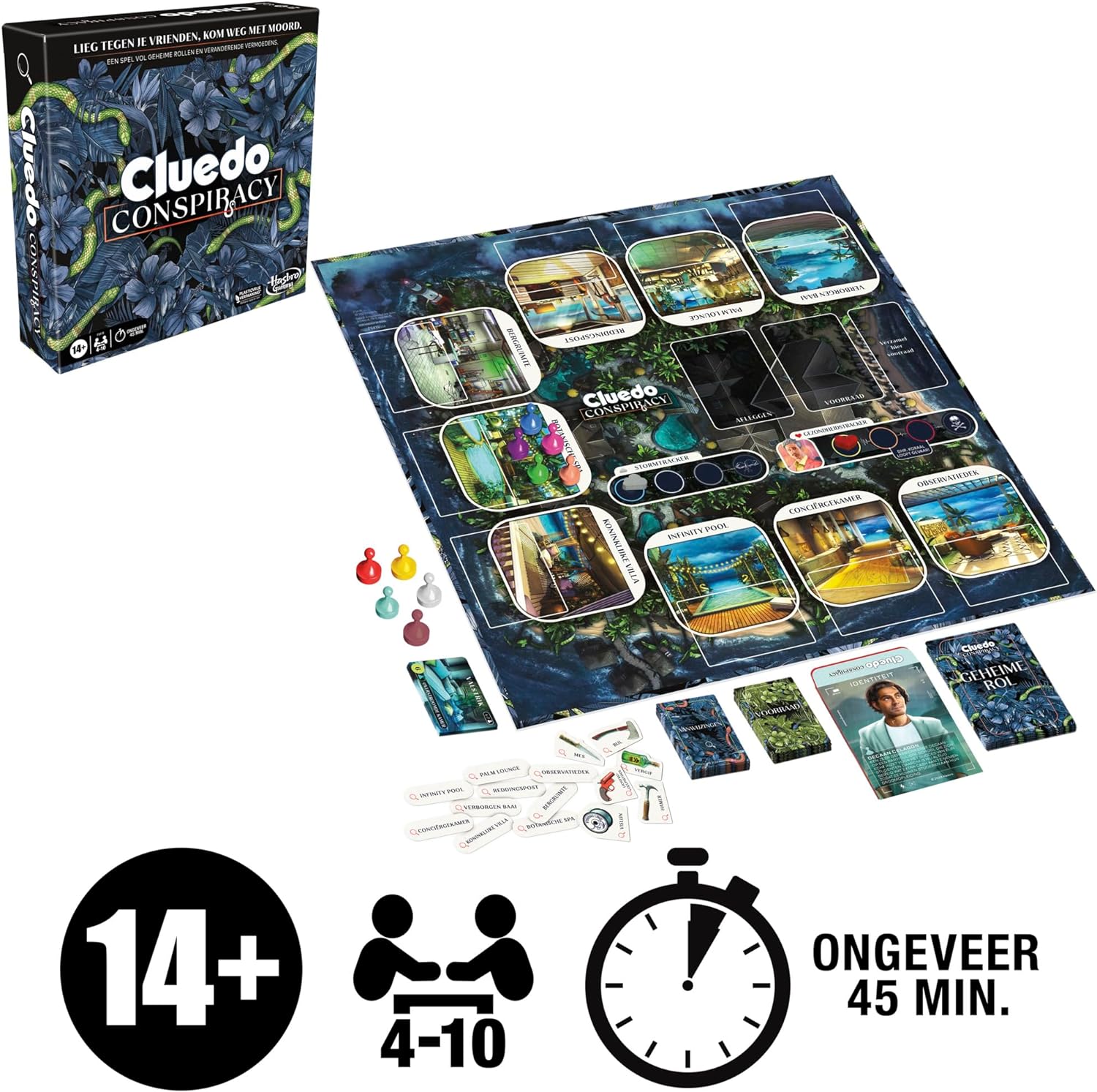Cluedo Conspiracy Board Game for Teens and Adults (Dutch Version