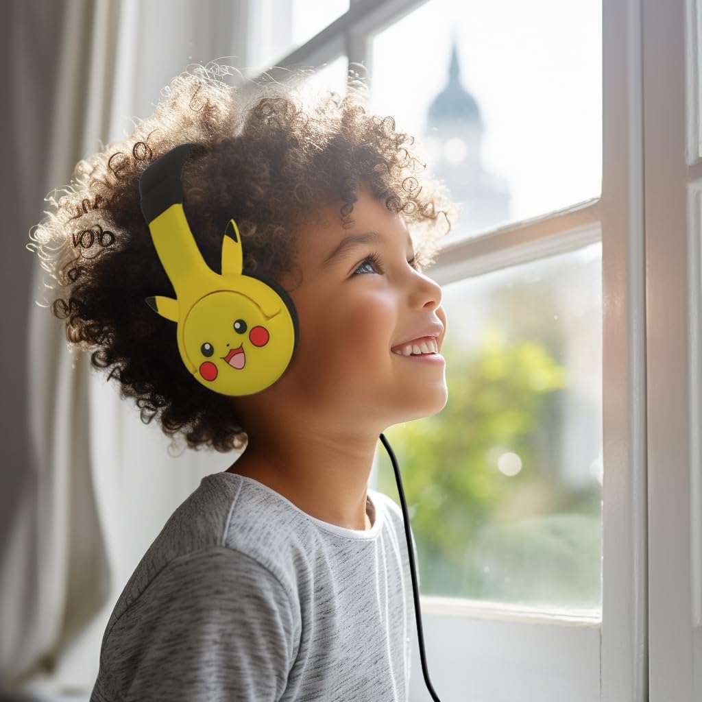 OTL Technologies PK1178 Pokemon Pikachu Ears Kids Wired Headphones Yellow