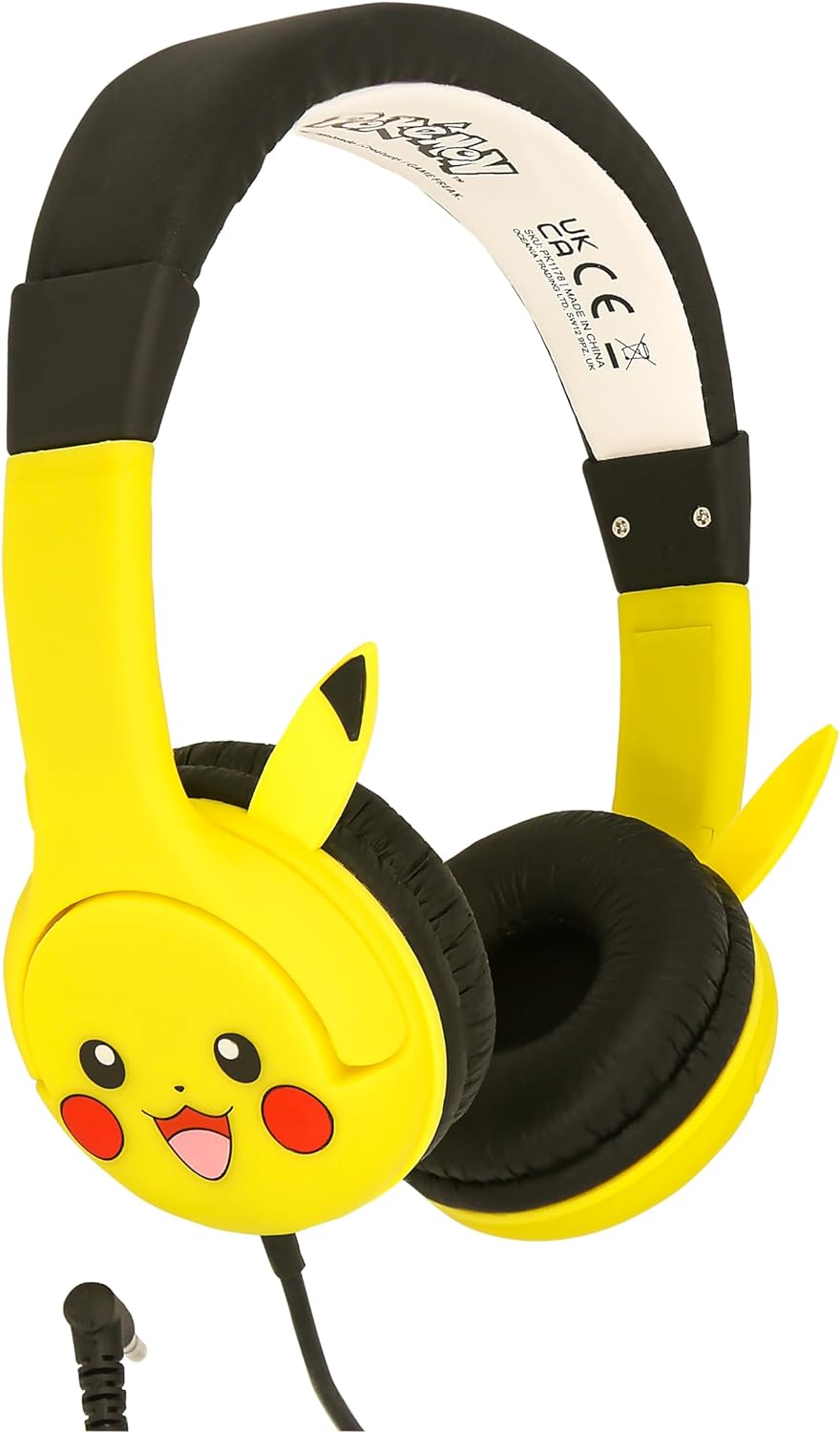 OTL Technologies PK1178 Pokemon Pikachu Ears Kids Wired Headphones Yellow