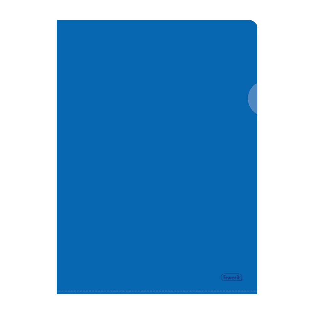 Favorit, 25 x L Folders, Size 22 x 30 cm with at Least 30% Bio Based Polyethylene, High Thickness in Blue