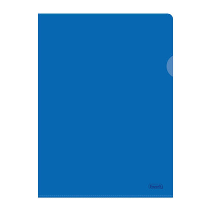 Favorit, 25 x L Folders, Size 22 x 30 cm with at Least 30% Bio Based Polyethylene, High Thickness in Blue