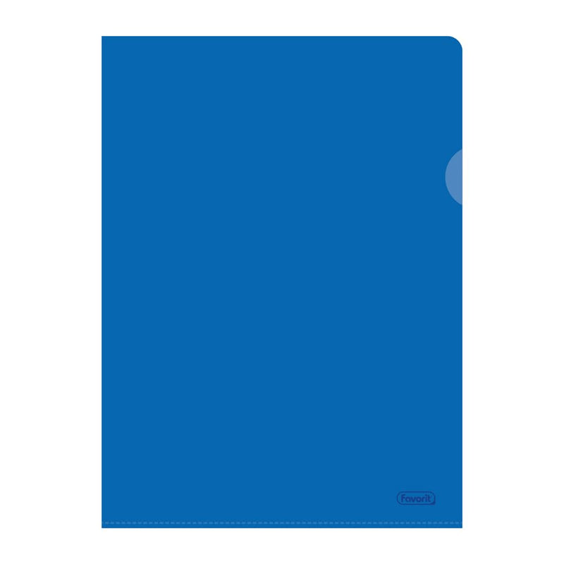 Favorit, 25 x L Folders, Size 22 x 30 cm with at Least 30% Bio Based Polyethylene, High Thickness in Blue