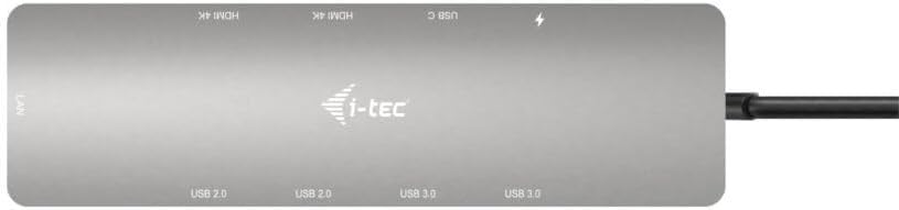 i-tec USB-C Metal Nano 2x Display Docking Station PD 100W mit Charger 112W