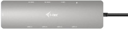 i-tec USB-C Metal Nano 2x Display Docking Station PD 100W mit Charger 112W