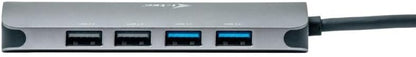 i-tec USB-C Metal Nano 2x Display Docking Station PD 100W mit Charger 112W