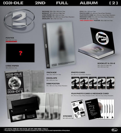 2 - Random Cover - incl. 96pg Booklet, Lyric Paper, Mini-Poster, Envelope, Photocard, Film Photocard, Message Card + Sticker