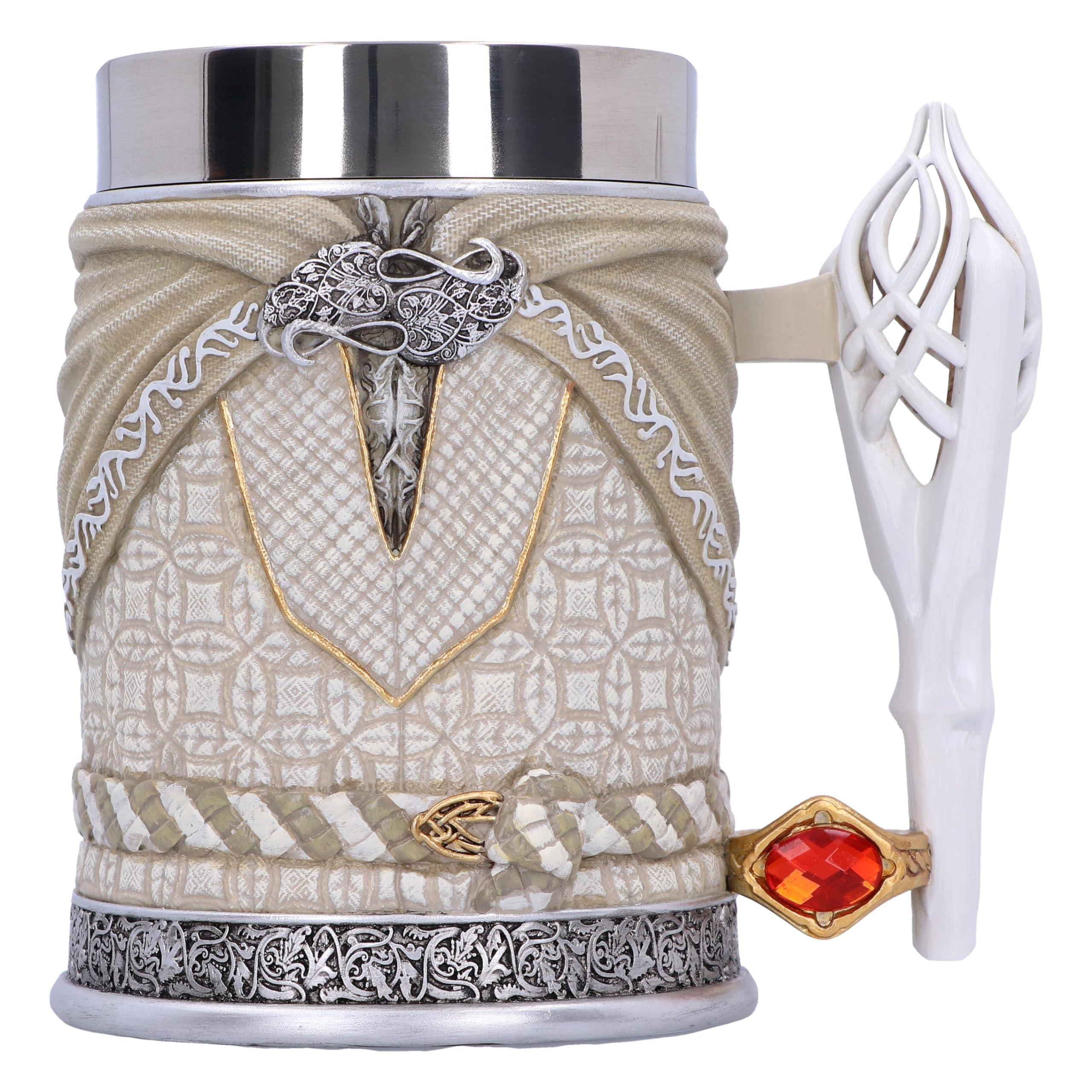 Nemesis Now Lord of the Rings Gandalf The White Tankard 15cm, Resin, White, Officially Licensed Lord of the Rings Merchandise, Cast in the Finest Resin, Expertly Hand-Painted