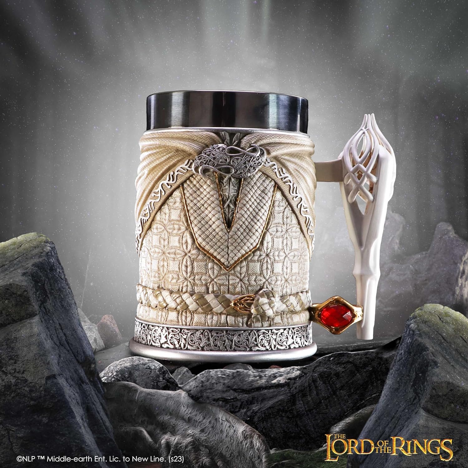 Nemesis Now Lord of the Rings Gandalf The White Tankard 15cm, Resin, White, Officially Licensed Lord of the Rings Merchandise, Cast in the Finest Resin, Expertly Hand-Painted