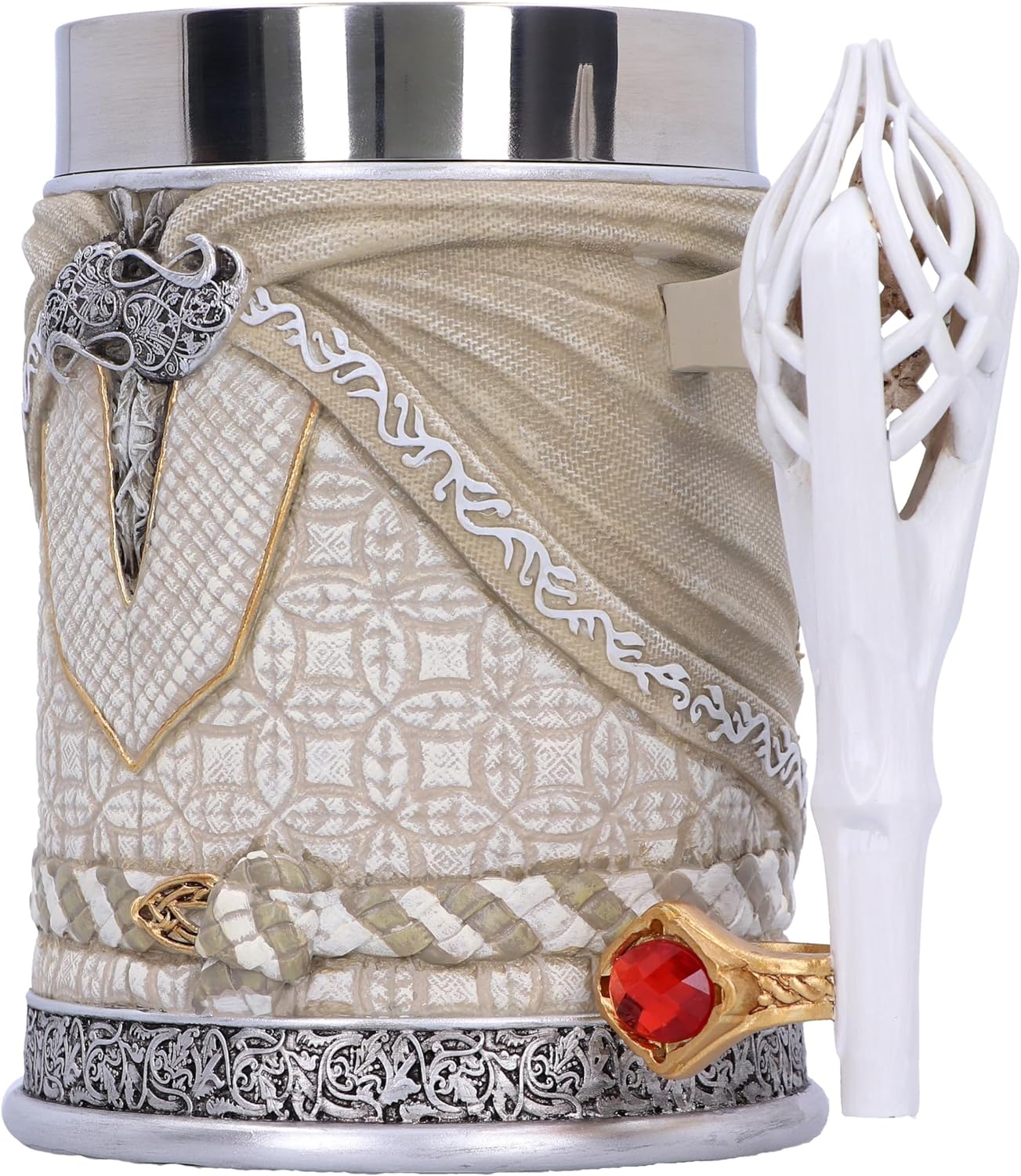 Nemesis Now Lord of the Rings Gandalf The White Tankard 15cm, Resin, White, Officially Licensed Lord of the Rings Merchandise, Cast in the Finest Resin, Expertly Hand-Painted