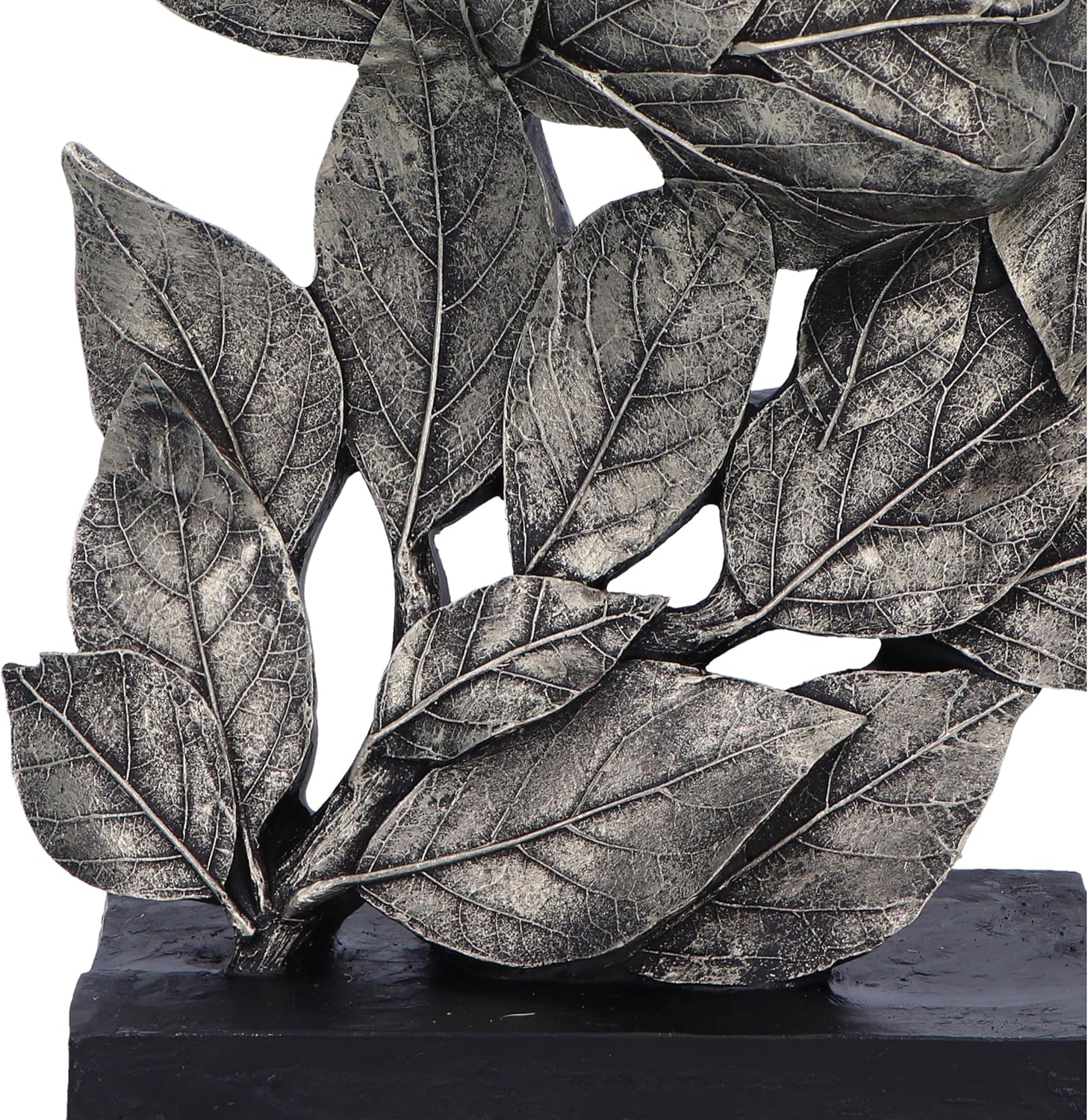 Nemesis Now Natural Emotion - Peace 32cm, Resin, Silver, Face in Leaves Nature Sculpture, Birthday, Ideal For Nature & Art Lovers, Cast in the Finest Resin, Expertly Hand-Painted