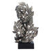 Nemesis Now Natural Emotion - Embrace 38cm, Resin, Silver, Mother & Child Leaves Sculpture, Baby Shower, For Nature & Art Lovers, Cast in the Finest Resin, Expertly Hand-Painted 38cm Silver