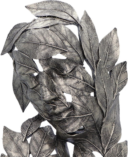 Nemesis Now Natural Emotion - Embrace 38cm, Resin, Silver, Mother & Child Leaves Sculpture, Baby Shower, For Nature & Art Lovers, Cast in the Finest Resin, Expertly Hand-Painted 38cm Silver