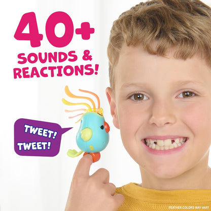 Fingerlings Sweet Tweets Interactive Bird: Debbie, Record & Play Secret Messages, 40+ Sounds & Reactions, Pink
