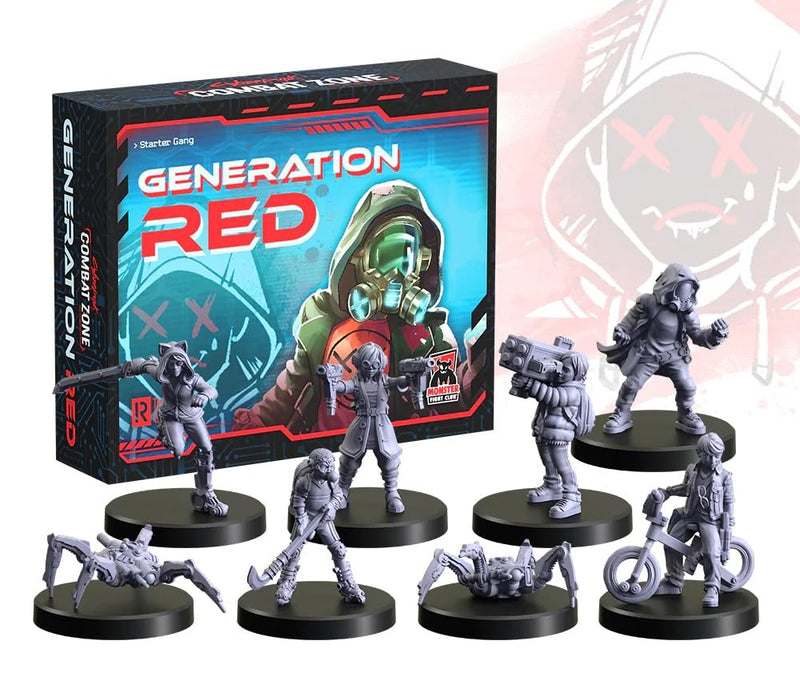 Monster Fight Club Cyberpunk Red Combat Zone Miniatures Expansion: Generation Red Starter Gang