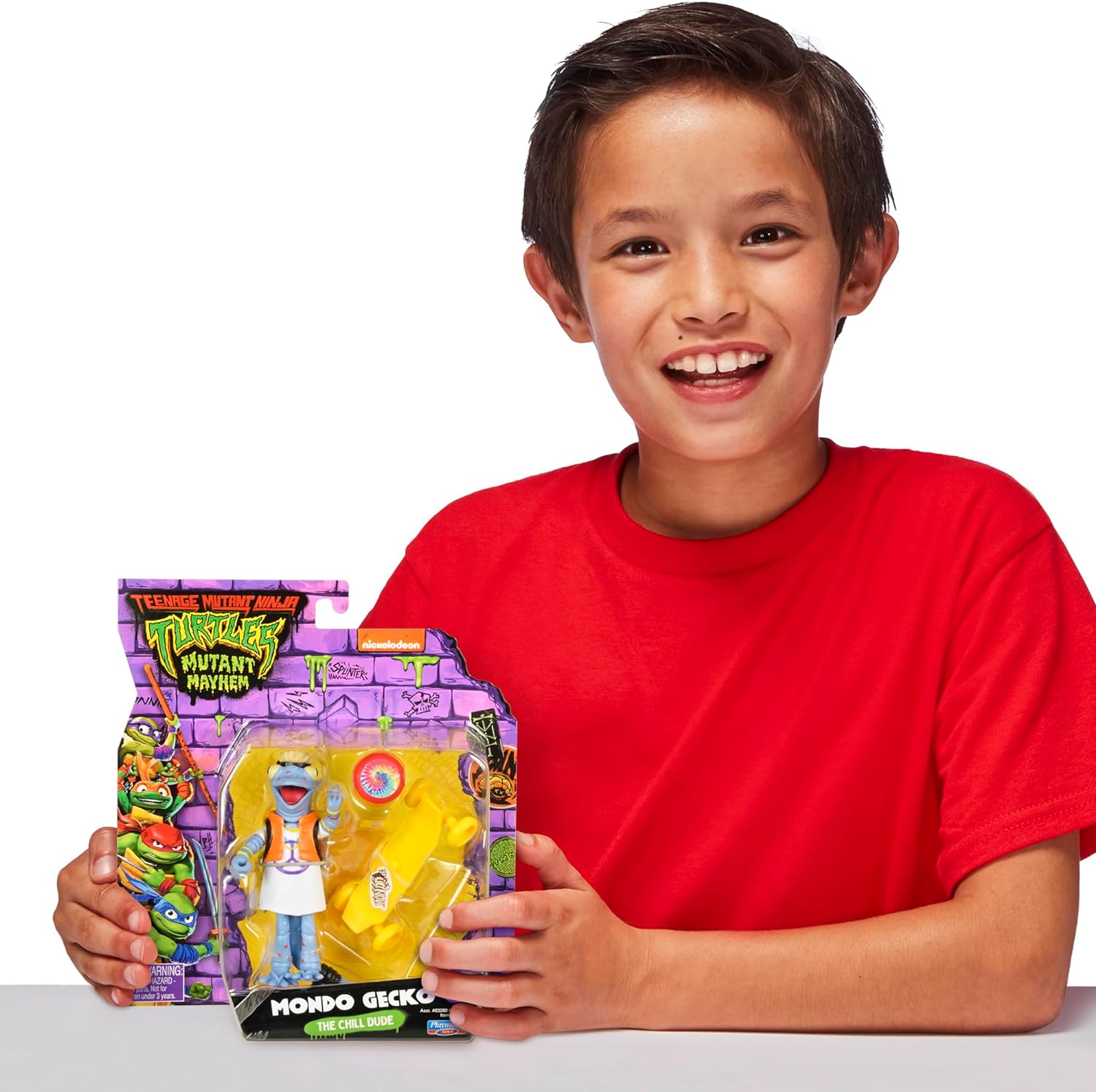 Teenage Mutant Ninja Turtles 83295 Mutant Mayhem 4.25 Inch Mondo Gecko Basic Action Figure. Ideal Present for Boys 4 to 7 Years and TMNT Fans