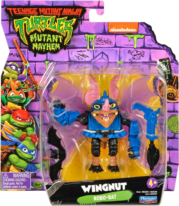 Teenage Mutant Ninja Turtles 83297 Mutant Mayhem 4-Inch Wingnut Basic Action Figure. Ideal Present for Boys 4 to 7 Years and TMNT Fans