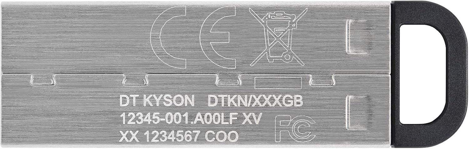 Kingston DataTraveler Kyson USB 3.2 Gen 1 Flash Drive 512GB - Stylish Capless Metal Case