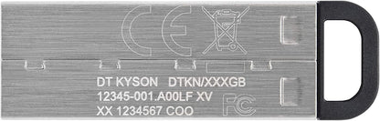 Kingston DataTraveler Kyson USB 3.2 Gen 1 Flash Drive 512GB - Stylish Capless Metal Case
