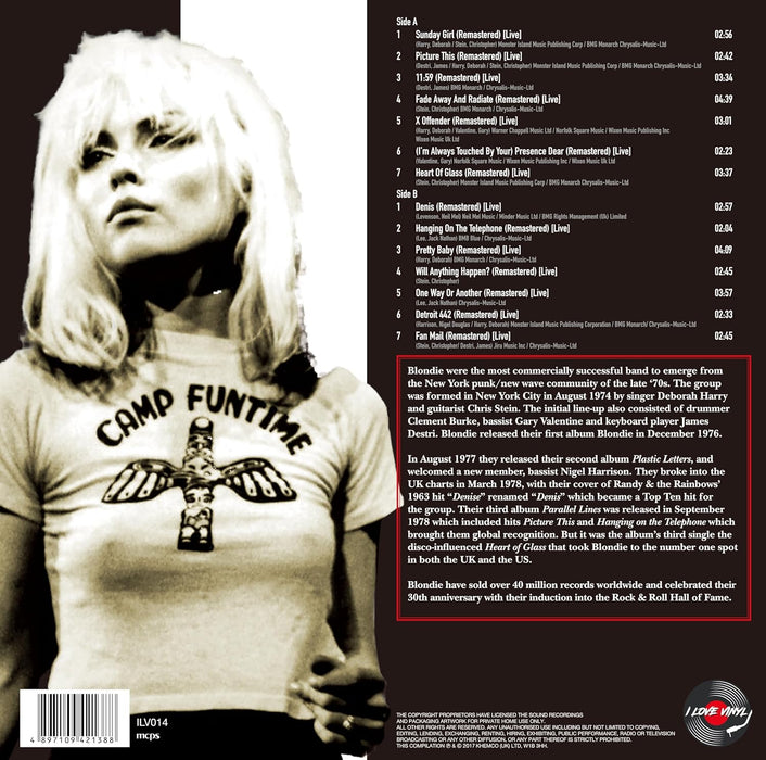 Blondie - Hits Live! 12” Record