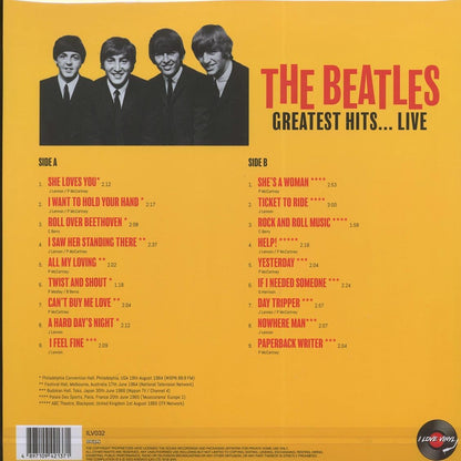 The Beatles - Greatest Hits Live 12” Record, Label: I Love