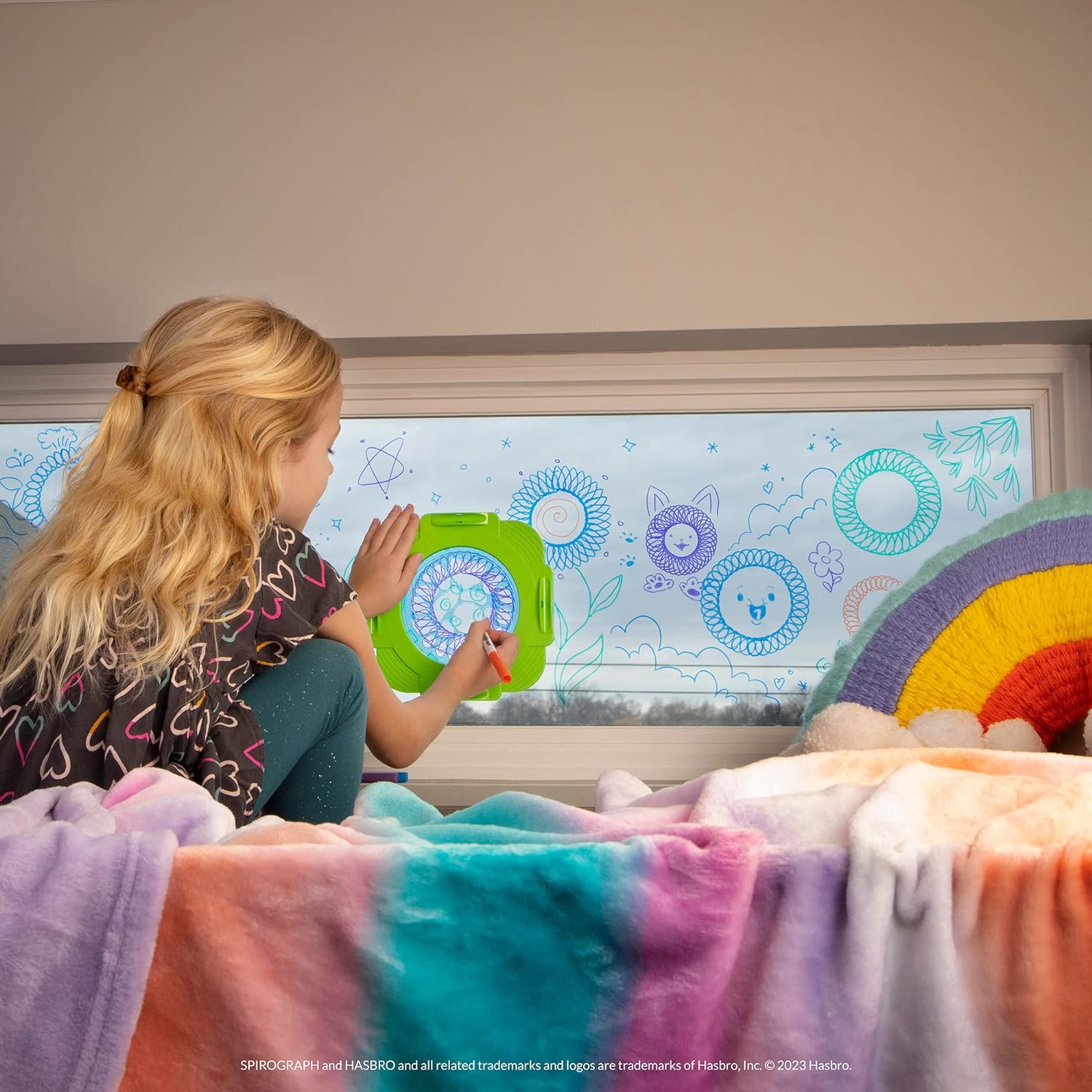 Spirograph Window Designer, Mehrfarbig/Meereswellen (Ocean Tides